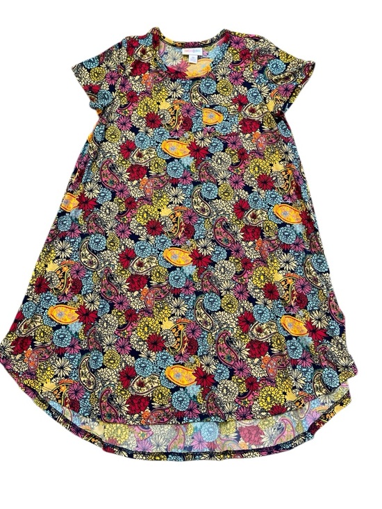 LuLaRoe Other - LuLaRoe Scarlett Kids stretch high low swing Dress Paisley Floral